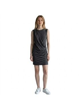 Event Mini Dress Women S Small Black Short Sleeveless Round Neck Stretch Casual